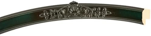 OVALCREST Oval Beveled Wall Mirror for Home Decor - Athena Style - Hunter Green - 18" x 14" Outside Dimensions