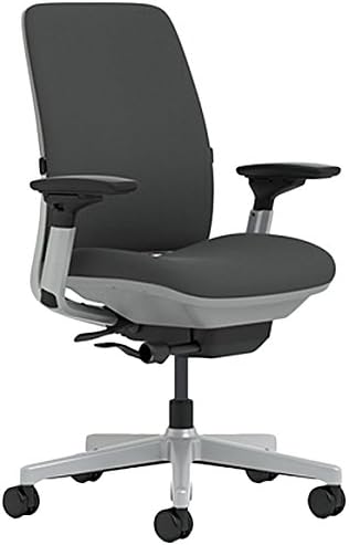 Steelcase Amia Chair with Platinum Base & Hard Floor Casters, Graphite -