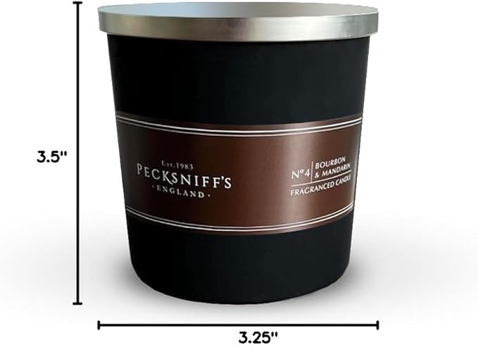 Pecksniff's Bourbon and Mandarin Candle | 3 Wicks, 515g /18.16oz