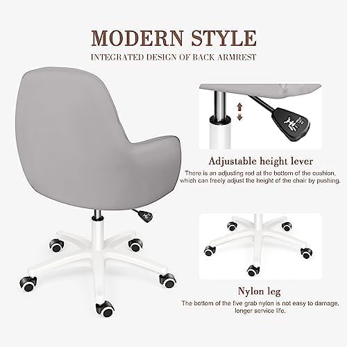 Cute Office Chair Home Computer Chairs Adjustable Task Chairs Modern Office Chair Makeup 360° Swivel Computer Mid Back Chair