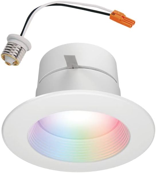 HALO 4" Smart Wi-Fi® Recessed LED Light Powered by WiZ Pro, Dimmable Full Color w/SpaceSense® Motion, Smart Home Ready - RL4069WZRGBWWHR