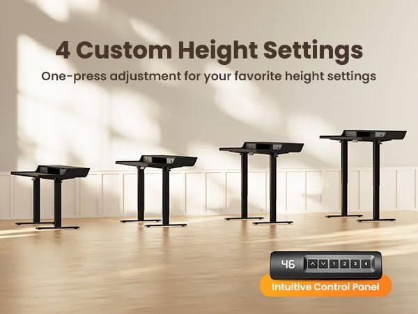 ErGear Electric Standing Desk with Drawers, 63″ x 28″ Gaming Table Compatible Monitor Stand, Stand up Desks, Home Office Height-Adjustable Desk with Storage Shelf, 4 Preset Heights, Black