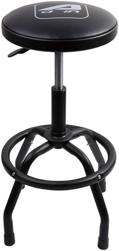 PONO 300-Pound Adjustable Height Bar Stool, Pneumatic Swivel Bar Stool, 360 Degree Swivel, Heavy Duty Steel Frame Stool Perfect for Home, Bar, Garage and Shop, Black