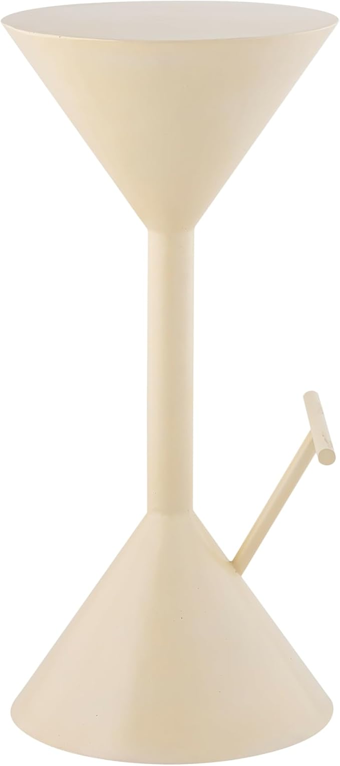 JONATHAN Y BSL1003B Chronos 29.75" Modern Industrial Iron Hourglass Backless Bar Stool with Foot Rest for Home, Kitchen, Dining Room, Workspaces, Cafes and Resturants, Almond