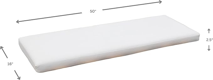 Tommy Bahama Bench Cushion, 50" X 16" X 2.5", Bamboo Bay Bone