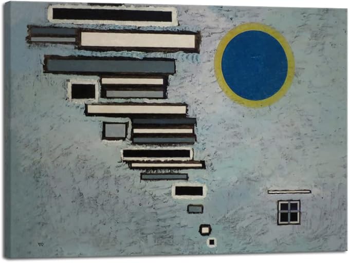 Wieco Art Canvas Wall Art Wassily Kandinsky Unequal 1932 Picture Print of Abstract Famous Paintings Canvas Prints for Living Room Home Decor Wall Decorations