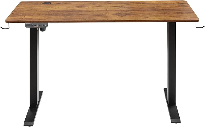 VEVOR Height Adjustable Desk, 47.2 x 23.6 in, Support 180 lbs, Electric Standing Desk with 3 Memory Presets, Sturdy Dual Metal Frame, Versatile Computer Sit Stand up Desks, Suitable for Home Office