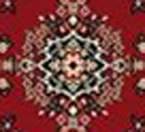 Home Dynamix Premium Sakarya Traditional Medallion Border Area Rug, Claret, 1'9"x7'2" Runner