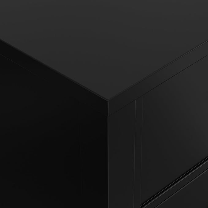SIMPLIHOME Redmond SOLID WOOD 39 inch Wide Transitional Medium Storage Cabinet in Black for the Living Room, Entryway and Family Room
