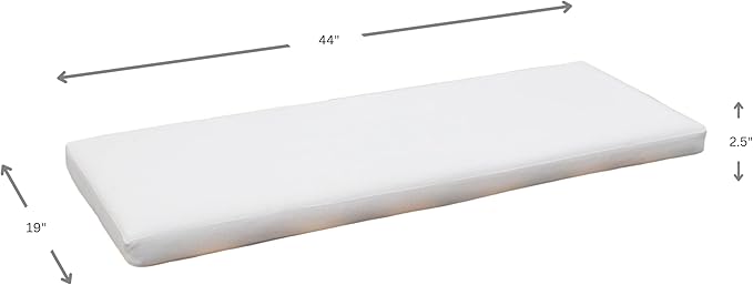 Tommy Bahama Bench Cushion, 44" X 19" X 2.5", Bamboo Bay Bone