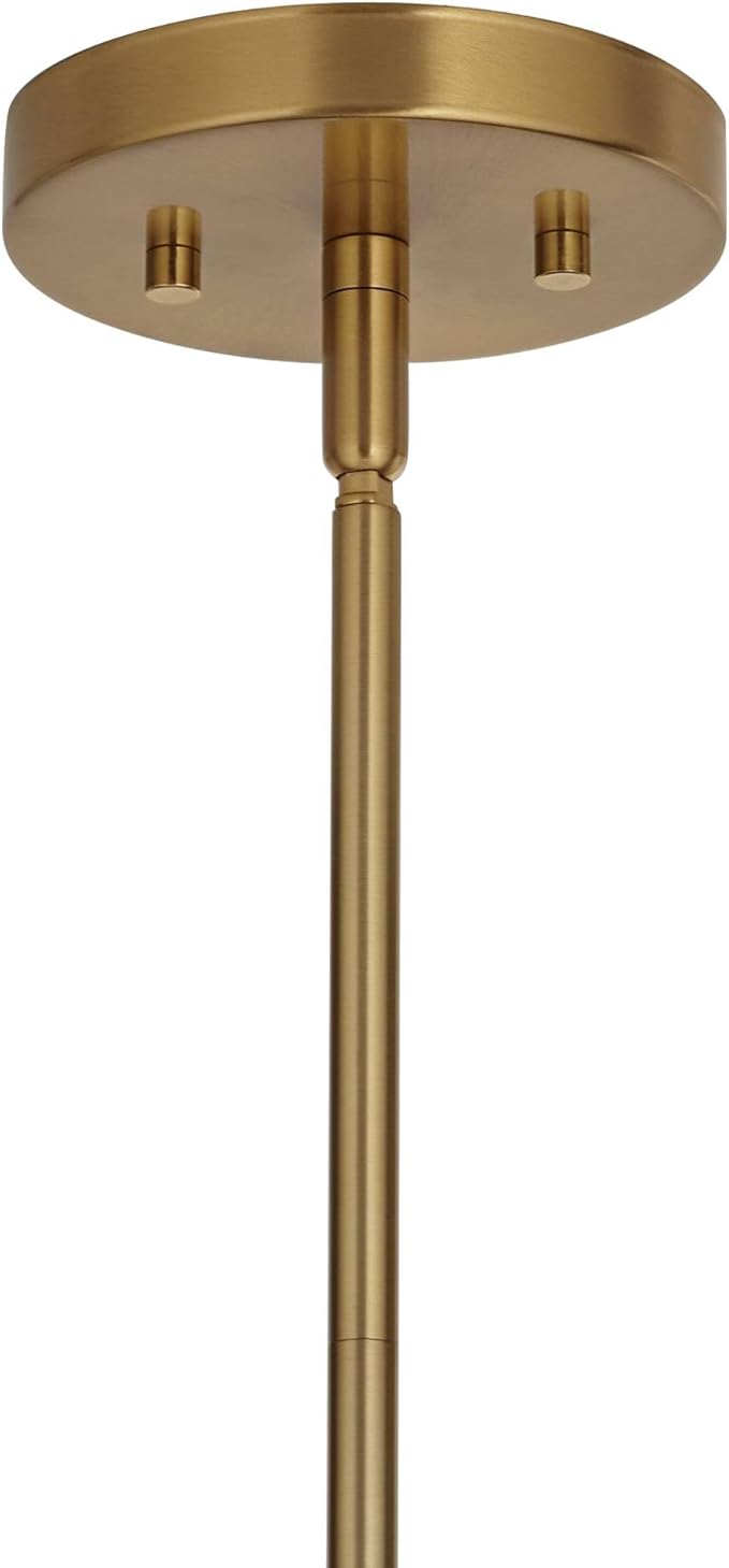 Possini Euro Design Lallie 18" Modern Art Deco Pendant Ceiling Light Fixture Dining Room Over Table Kitchen Island Foyer Drum Hanging Warm Brass Finish Ribbed Glass Hallway Entryway Living Room