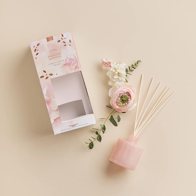 Thymes Petite Diffuser - 4 Fl Oz - Goldleaf Gardenia