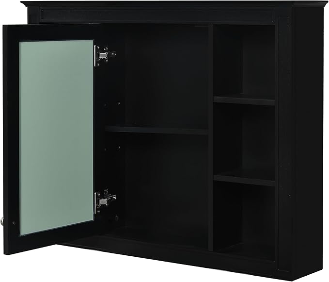 36" Bathroom Vanity with Matching Medicine Cabinet, Modern Sink Storage Cabinet with Drawers, Soft Closing Doors and Shelf, Bathroom Vanities with Sink & Mirror