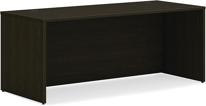 HON MOD Executive Desk 72-Inch Large Computer Desk Shell, Thick Wooden Laminate, Modern Table with Cord Management, 72" W x 30" D x 29" H, Java Oak