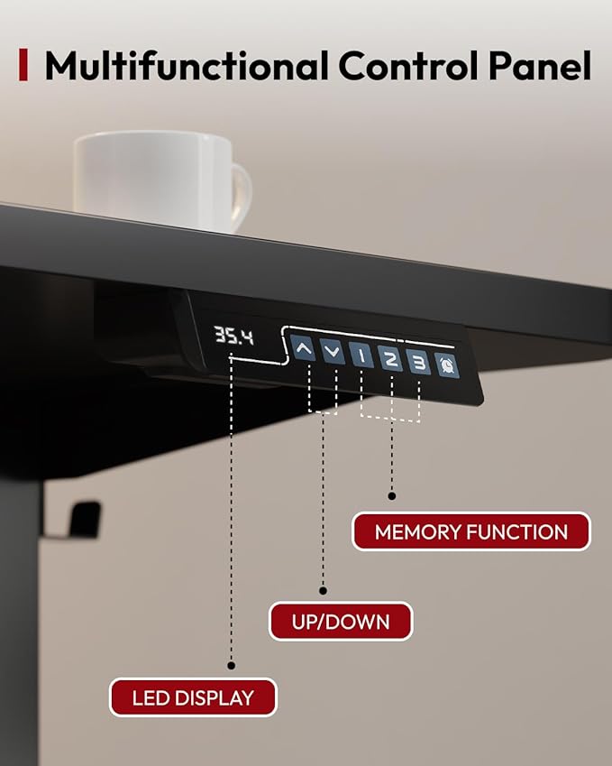 SANODESK Standing Desk Height Adjustable Electric Stand up Desk 79x32 Inches Sit Stand Home Office Desk with Splice Board, Black Frame/Black Top