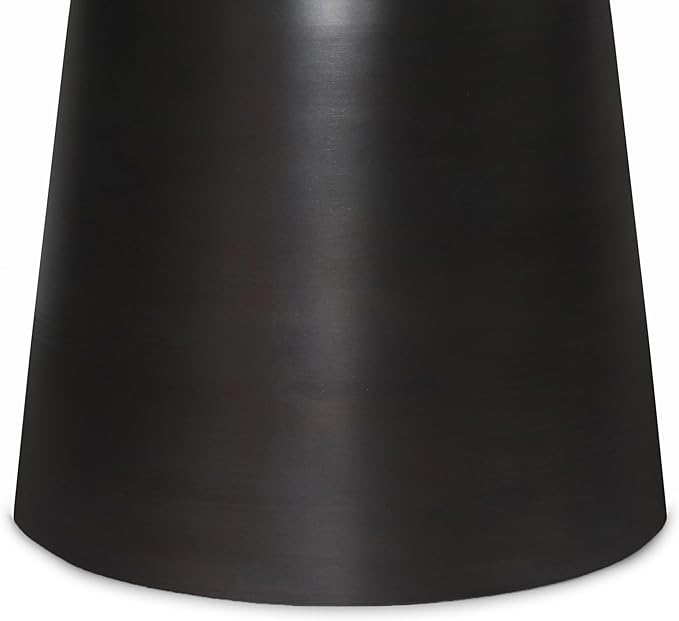SIMPLIHOME Toby Metal Table - 17 inch Wide Solid Iron Drum Accent Table in Antique Copper, Industrial Side or End Table for Living Room, Bedroom or Entryway with Sculptural Design, Assembled