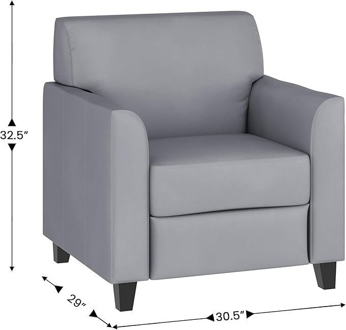 Flash Furniture HERCULES Diplomat Series Gray LeatherSoft Chair