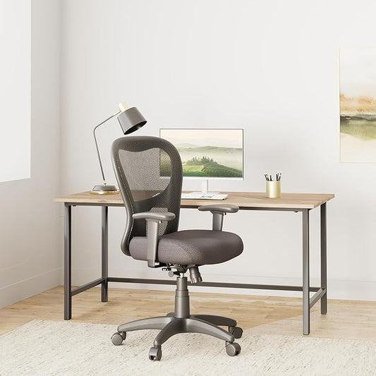 Tempur-Pedic TP9000C Mesh Swivel Task Chair with Tempur Material, Cooling Gel Layer, Adjustable Armrests, and Lumbar Support, Black