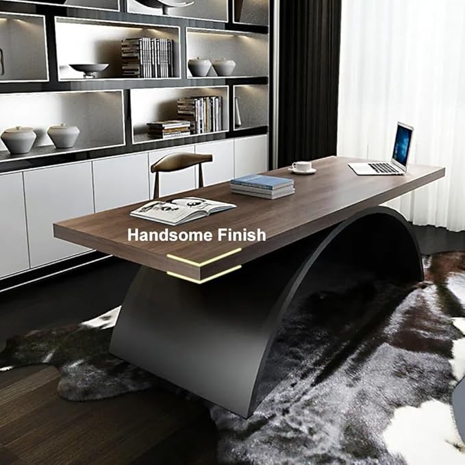 homary 70.9" Industrial Style Desk, Office Writing Desk Walnut Desk Modern Computer Desk Home & Office Furniture Modern Computer Desk