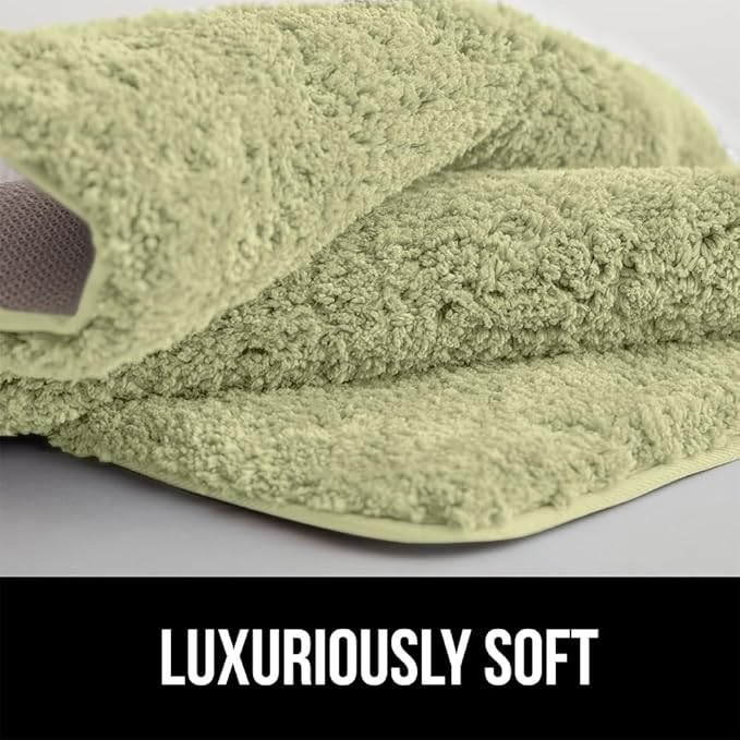 GORILLA GRIP Bathroom Rugs, 36x24, Ultra Soft Absorbent Mat, Thick Plush Bath Rug, Machine Washable, Microfiber Quick Dry, Mats for Shower, Bathtub and Floor, Home Decor Accessories, Sage