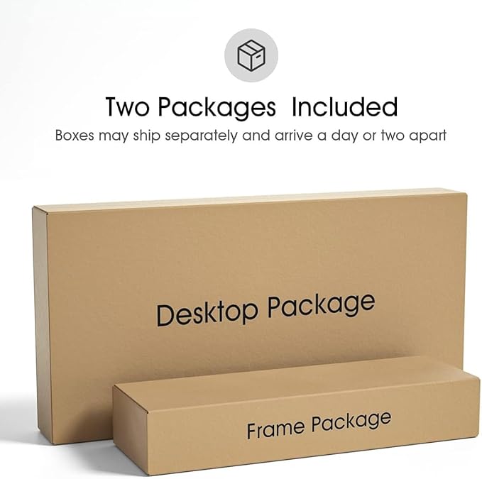 FEZIBO One-Piece Standing Desk Adjustable Height Stand up Home Office Desk, 48x24 Inch Electric Standing Computer Desk, with 4 Memory Presets, Headphone Hook, Black Walnut