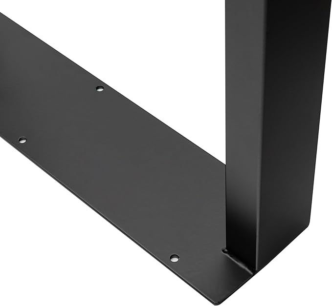 36 Inch Metal Bar Table Legs for Desk, Dining Table with Adjustable Feet Pads,Home DIY Furniture Legs,Black Set of 2(W18”*H36”).