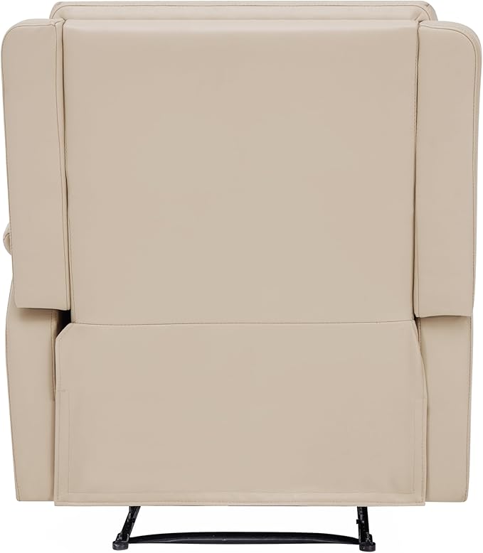 MINCETA Recliner Chairs,Modern Nursery Recliner 5" Wall Hugger Nursery Recliner with Overstuffed Arm and Back for Living Room,PU Leather in Khaki