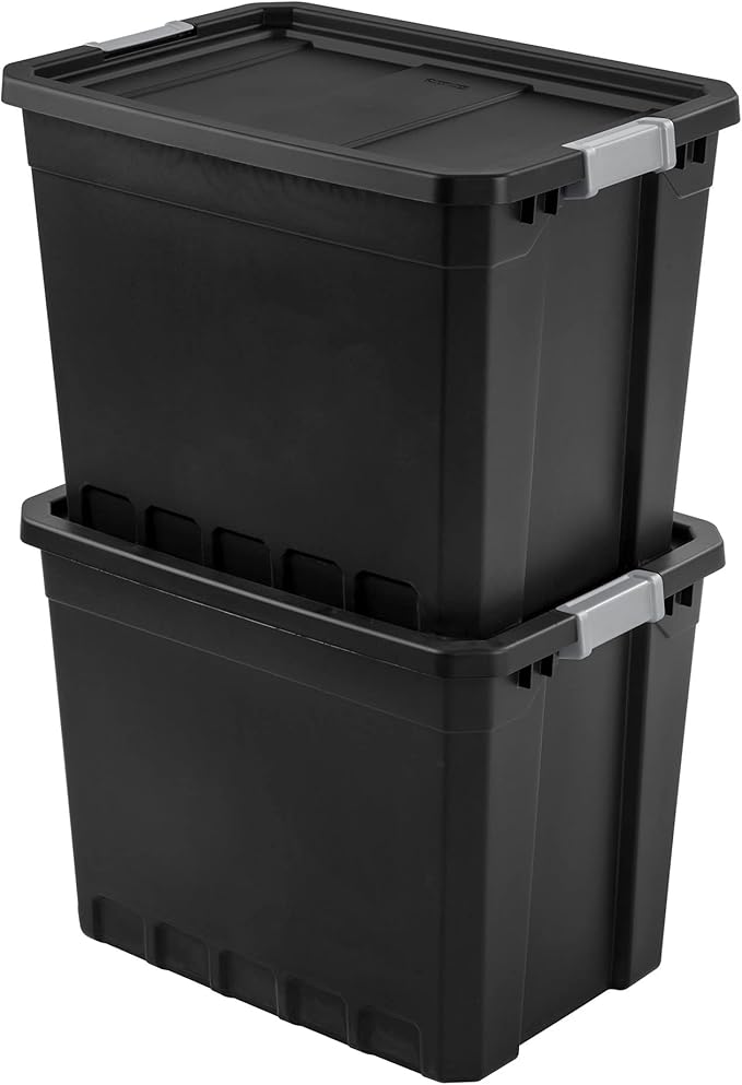 Sterilite TOTE STACKER BLACK 27GA 14889004