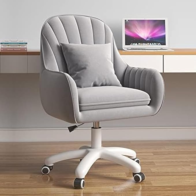 Cute Office Chair Home Computer Chairs Adjustable Task Chairs Modern Office Chair Makeup 360° Swivel Computer Mid Back Chair