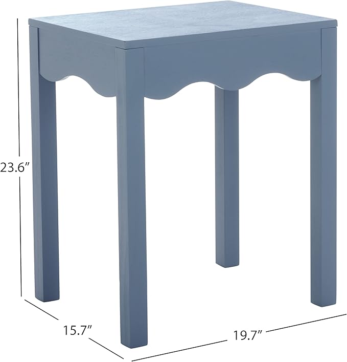 SAFAVIEH Home Collection Lilith Blue Square Wave Accent Table