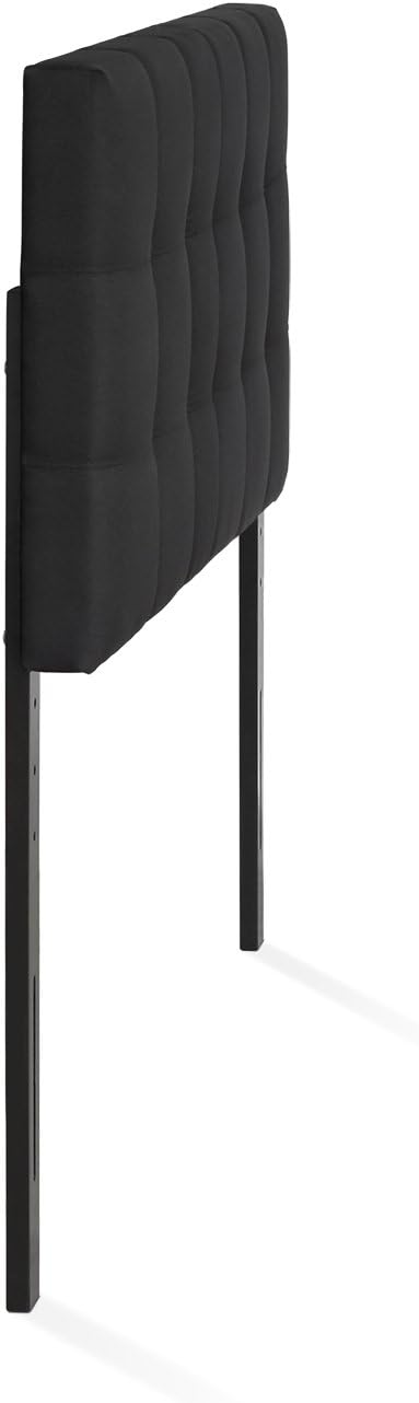 FURINNO Roanne Tufted Headboard, Twin, Black