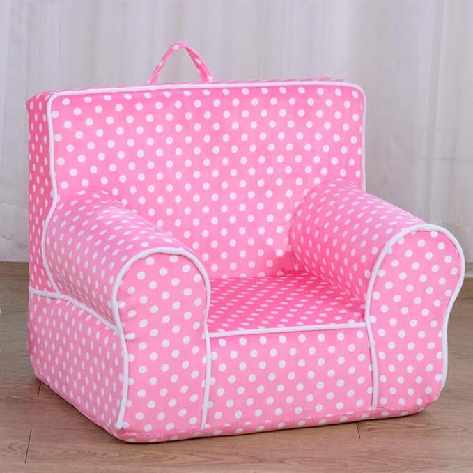 DIBSIES Personalized Creative Wonders Toddler Chair - Ages 1.5 to 4 Years Old (Unpersonalized Pink Polka Dots)