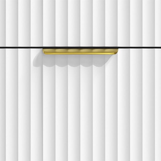 White 6 Drawer Dresser Bedroom,55” Wide Large White Fluted Dresser with Gold Handles, Modern Chest of Drawer for Closet, Bedroom, Living Room