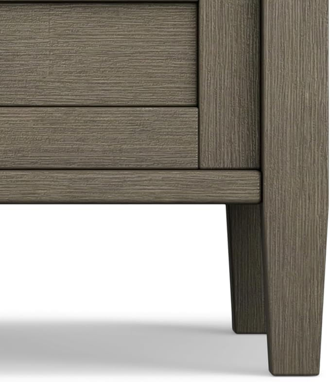 SIMPLIHOME Warm Shaker SOLID WOOD 20 inch Wide Rectangle Transitional End Side Table in Farmhouse Grey for the Living Room and Bedroom