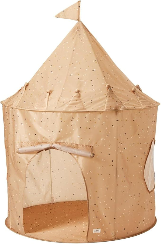 3 Sprouts Kids Play Tent - Sustainable Recycled Fabric – Fun Spacious Childs Playhouse for Indoor Games for Boys & Girls - Durable Fort Pop Up House for Toddlers & Children Age 3-10 - Terrazzo Clay