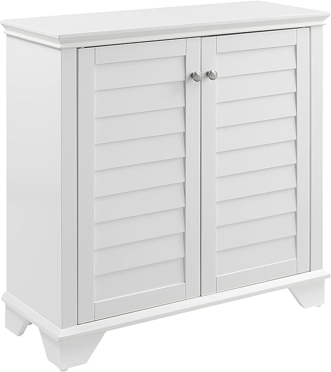 Crosley Furniture Lydia Accent Storage Cabinet, Bar, Buffet for Kitchen, Living Room, or Entryway, White