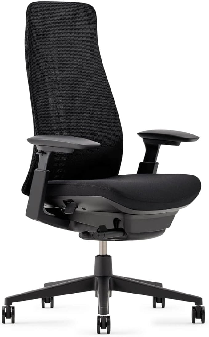 Haworth Fern Office Chair – Ergonomic and Stylish Desk Chair with Breathable Mesh Finish - with Lumbar Support (Coal)