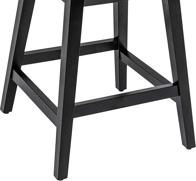 Bar Stool, 26 Inch Upholstered Barstools with 14.2" High Back and Footrest, Swivel Counter Height Barstools for Kitchen Island Home Bar Performance Fabric Gray