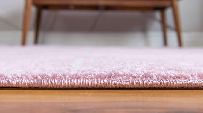 Unique Loom Trellis Frieze Collection Area Rug - Geometric (5' x 8' Oval, Light Pink/ Ivory)