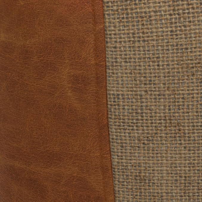 SIMPLIHOME Atkinson Boho Square Pouf in Tan Genuine Leather for the Living Room, Bedroom and Kids Room