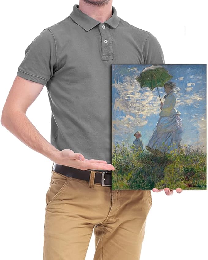 Wieco Art Woman with a Parasol Madame Monet and Her Son Canvas Prints Wall Art of Claude Monet Famous Classic Oil Paintings Reproduction People Landscape Pictures Artwork