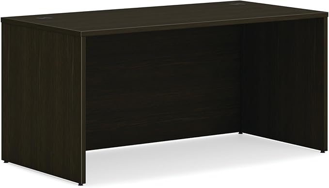 HON MOD Executive Desk 60-Inch Large Computer Desk Shell, Thick Wooden Laminate, Modern Table with Cord Management, 60" W x 30" D x 29" H, Java Oak