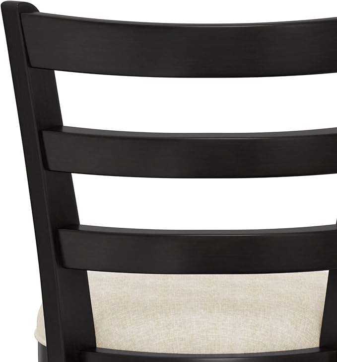 Hillsdale Laymon Wood Kitchen Counter Height Swivel Stool, Black