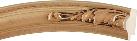 OVALCREST Oval Beveled Wall Mirror for Home Decor - Florence Style - Gold Spray - 34" x 24"