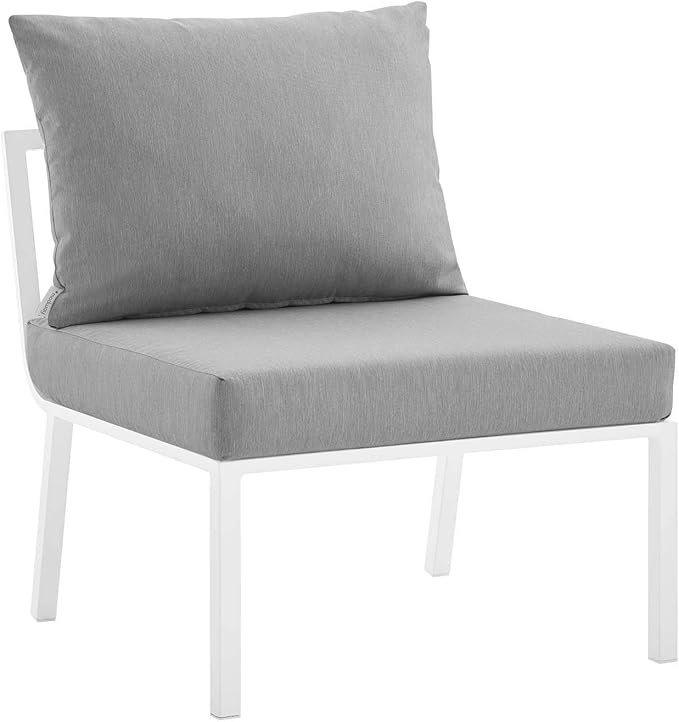 Modway Riverside Outdoor Furniture, 5-Piece Set, White Gray