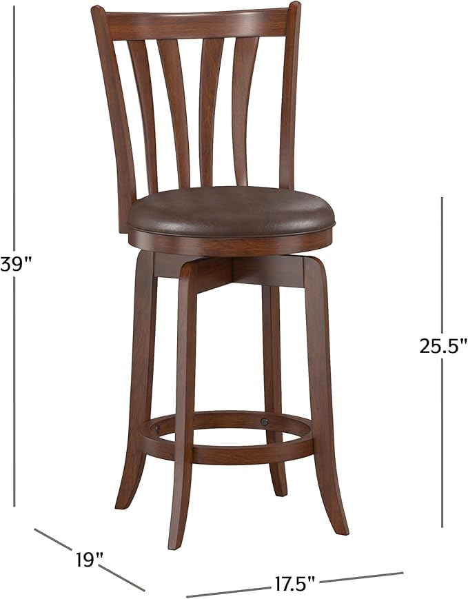 Hillsdale Savana Swivel Counter Stool, Cherry