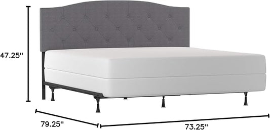 Hillsdale Provence Upholstered, King/Cal King Headboard with Frame, Glacier Gray