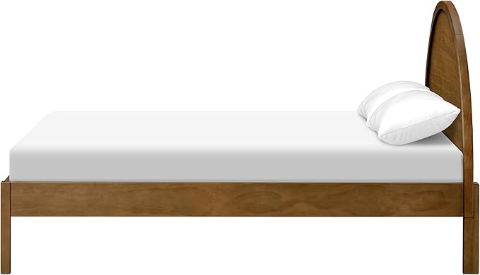 Babyletto Bondi Full Size Bed Frame - GREENGUARD Gold Certified - Full Size Platform Frame with Arched Headboard - Universal Mattress Fit - No Box Spring Needed - Durable Bedroom Furniture - Walnut