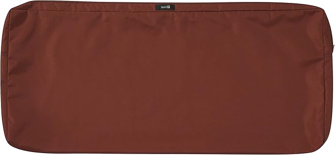 Classic Accessories Ravenna Water-Resistant 42 x 18 x 3 Inch Outdoor Bench/Settee Cushion, Patio Furniture Swing Cushion, Spice, Patio Loveseat Cushion
