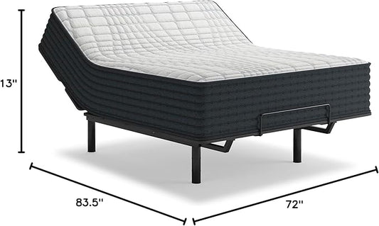 Signature Design by Ashley Hybrid 1300 13 Inch Plush Gel Memory Foam Mattress with Edge Support for Pressure Relief, California King, Fiberglass Free, Mattress in A Box